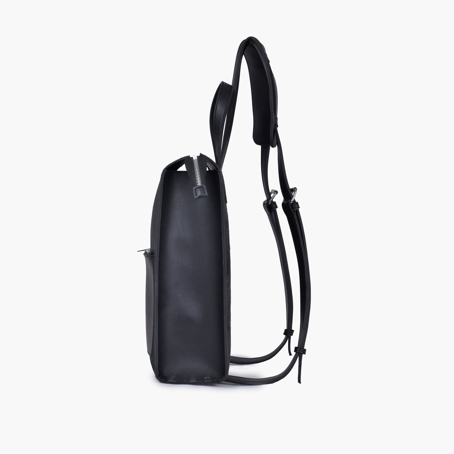 Black suede adventure backpack