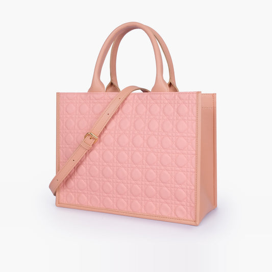 Peach box tote bag